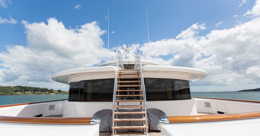 The refit of the sundeck belonging to luxury yacht AQUILA