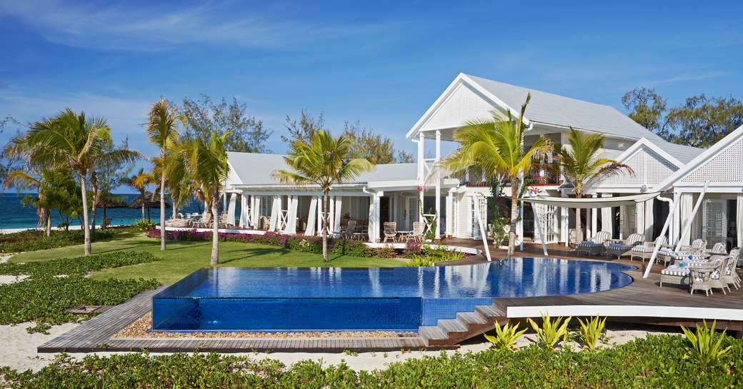 pool in front of villa accommodation on thanda island 