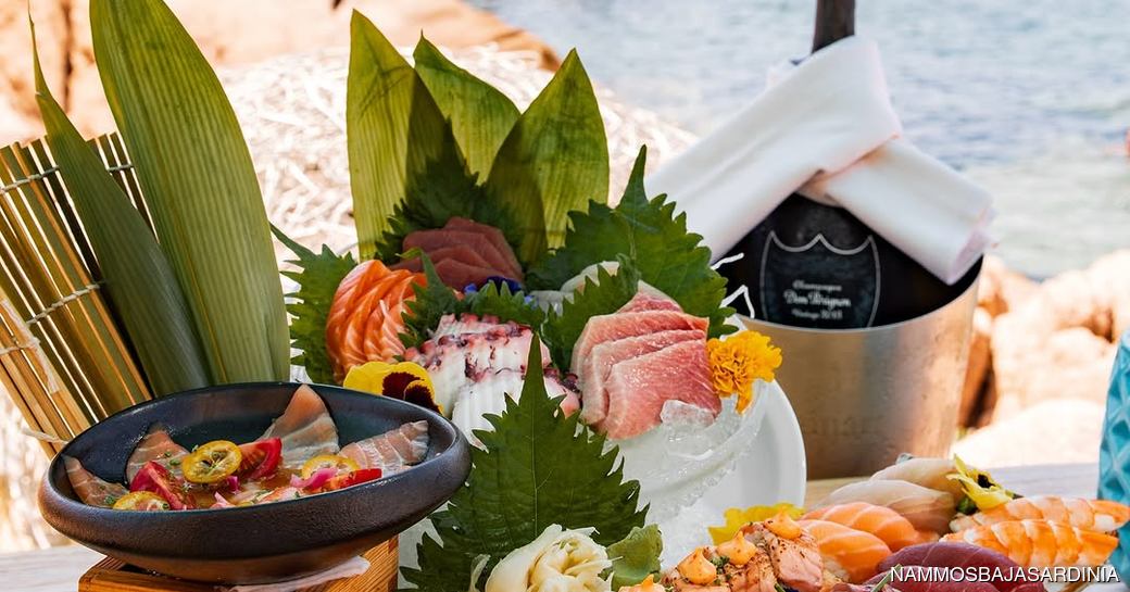 Seafood platter at Nammos Baja Sardinia