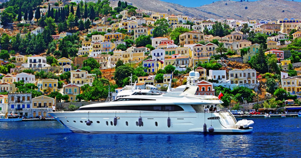 Motor yacht in Greek Waters