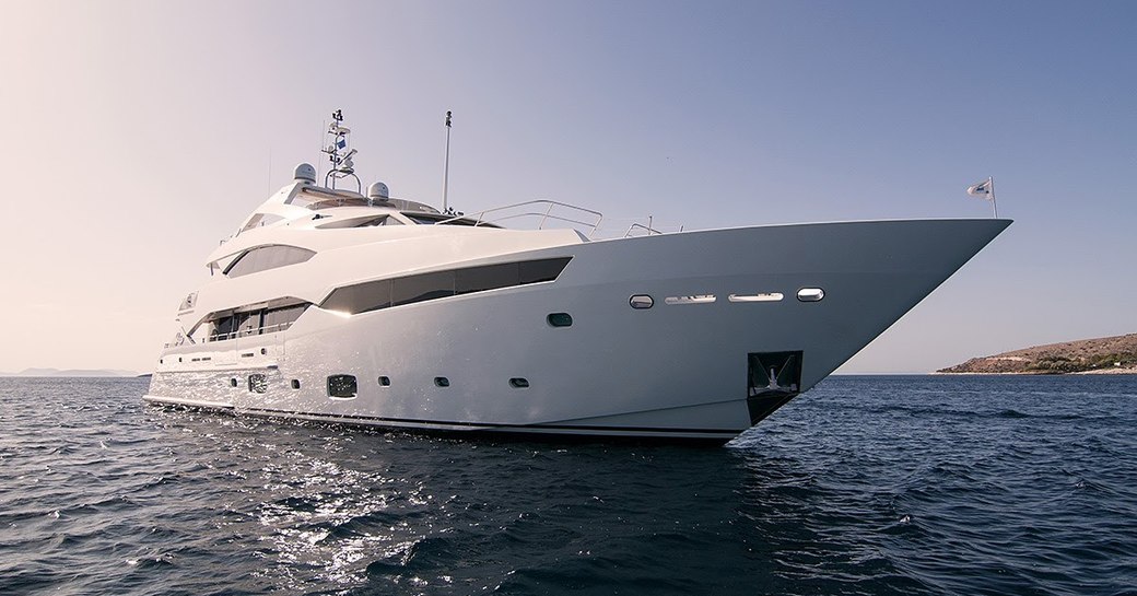 An image of Sunseeker PATHOS sat at-anchor