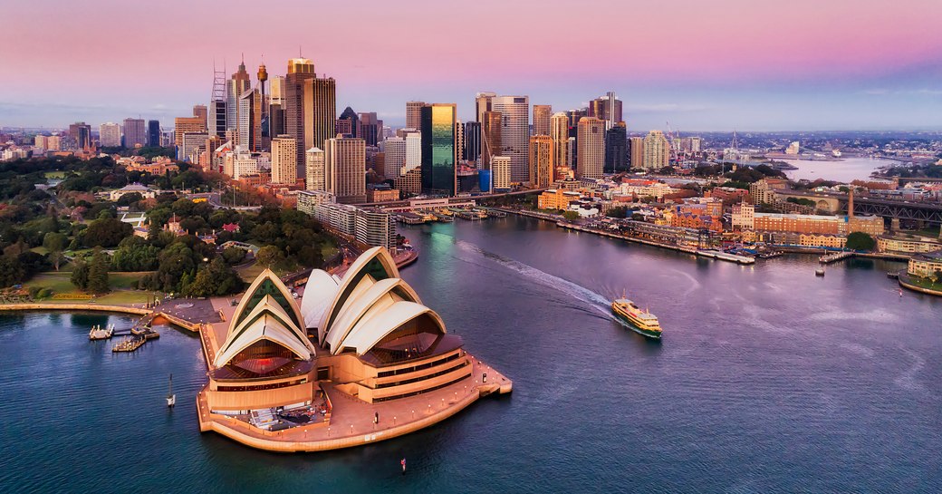 sydney harbour at sunset