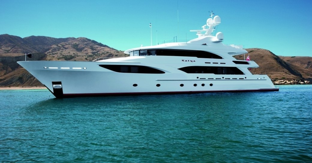 Superyacht KATYA sat at-anchor