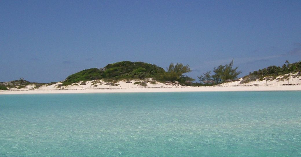 View of Saddle Cay from a yacht