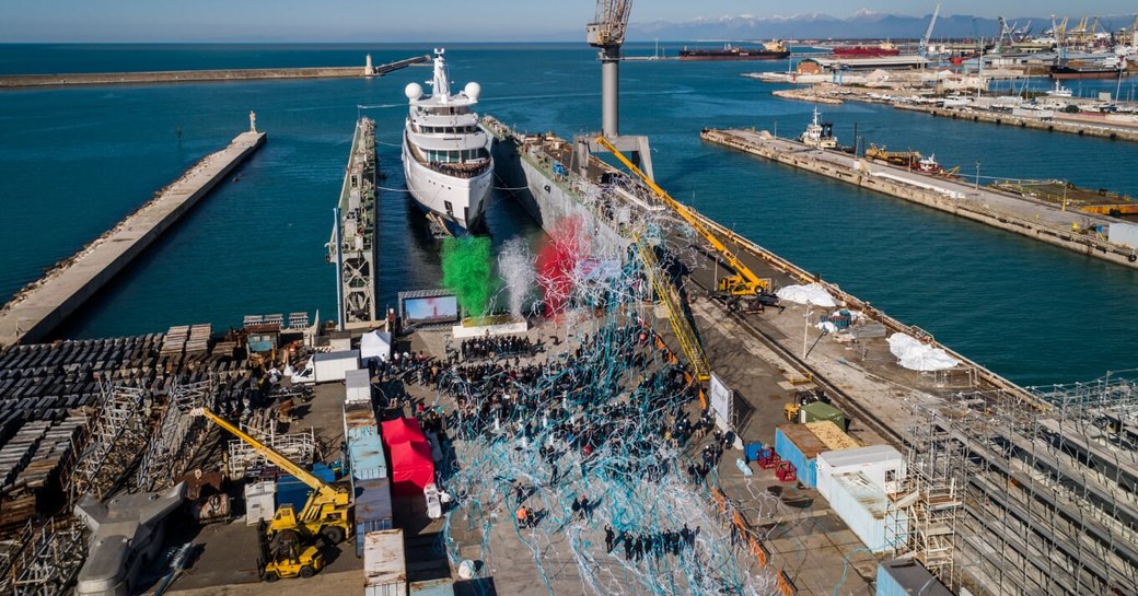 Benetti Project 272 being launched in Italy