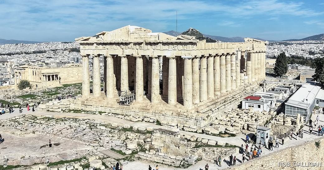 The Parthenon Athens aerial view