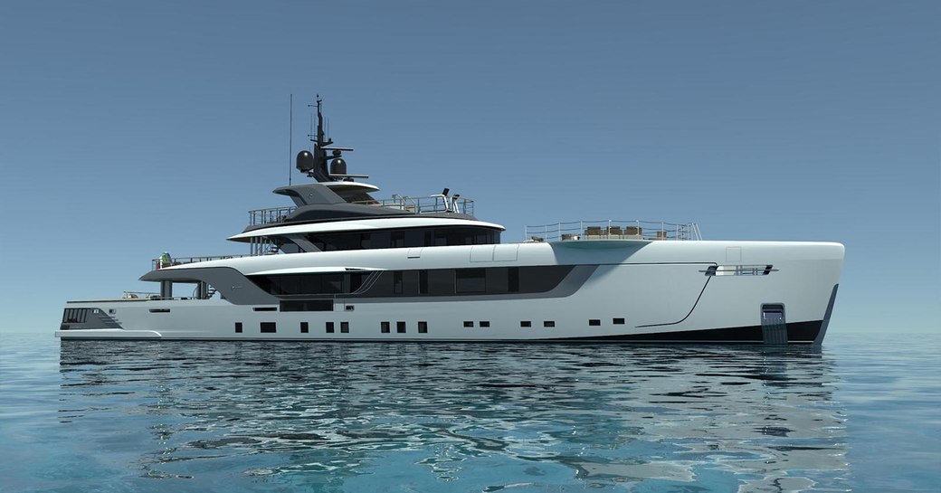 superyacht geco underway in the Mediterranean 