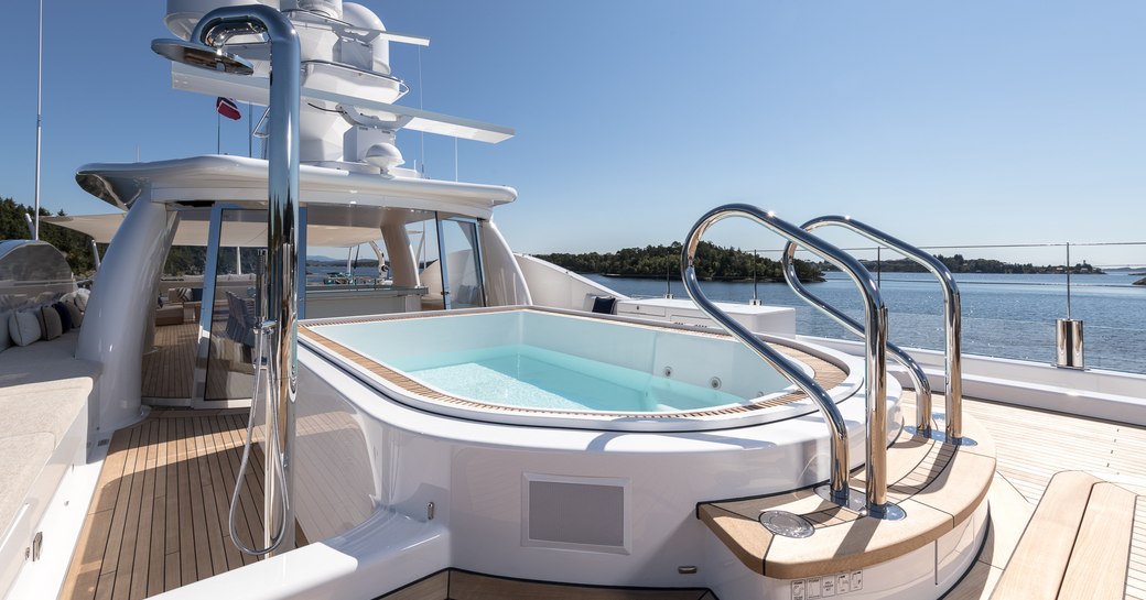 4-metre pool on the sundeck of motor yacht LILI