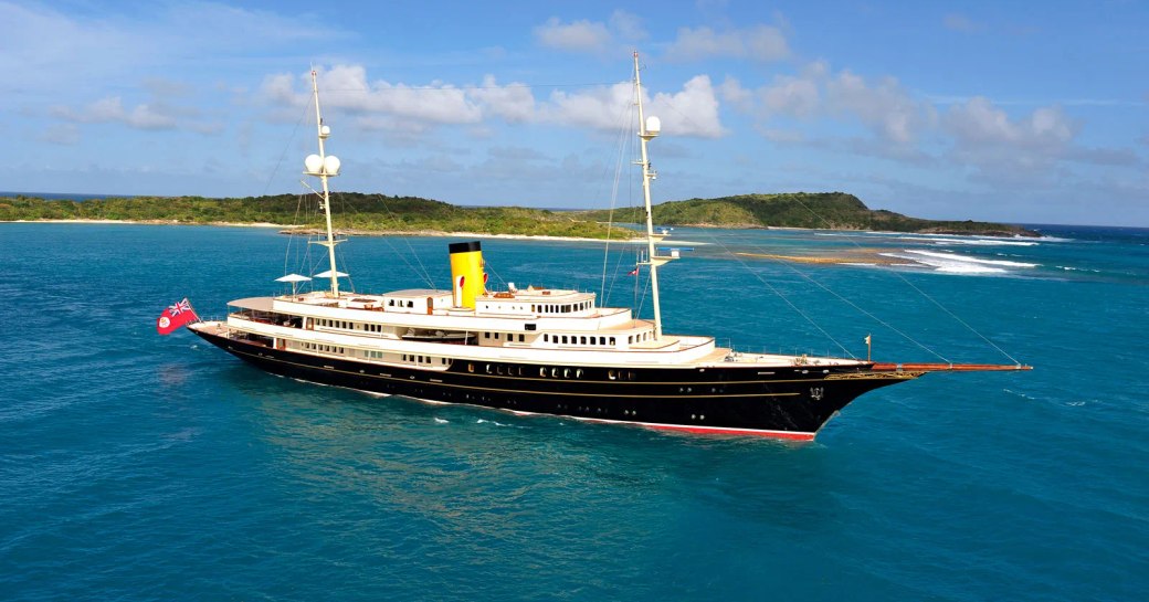 Charter yacht NERO at anchor