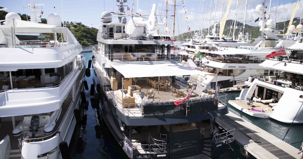 expedition yacht 'Planet Nine' at the Antigua Charter Yacht Show