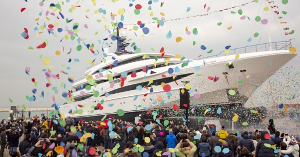 CRN superyacht 'Cloud 9' at her launch