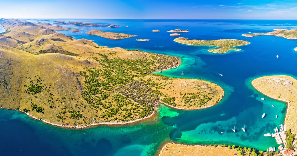 Aerial view of Kornati islands