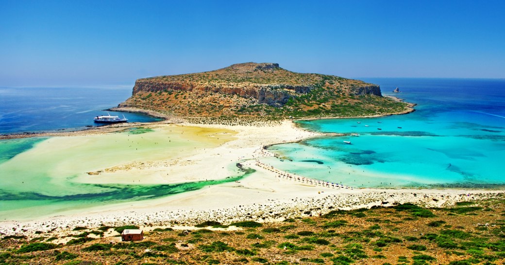 Stunning white beaches at Balos Bay in Crete