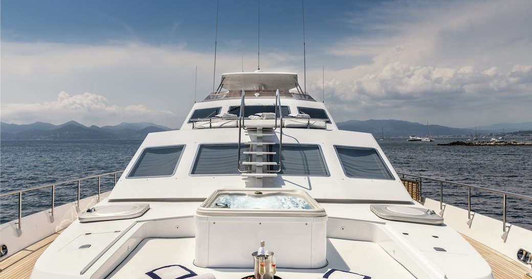 Foredeck of superyacht ANTISAN