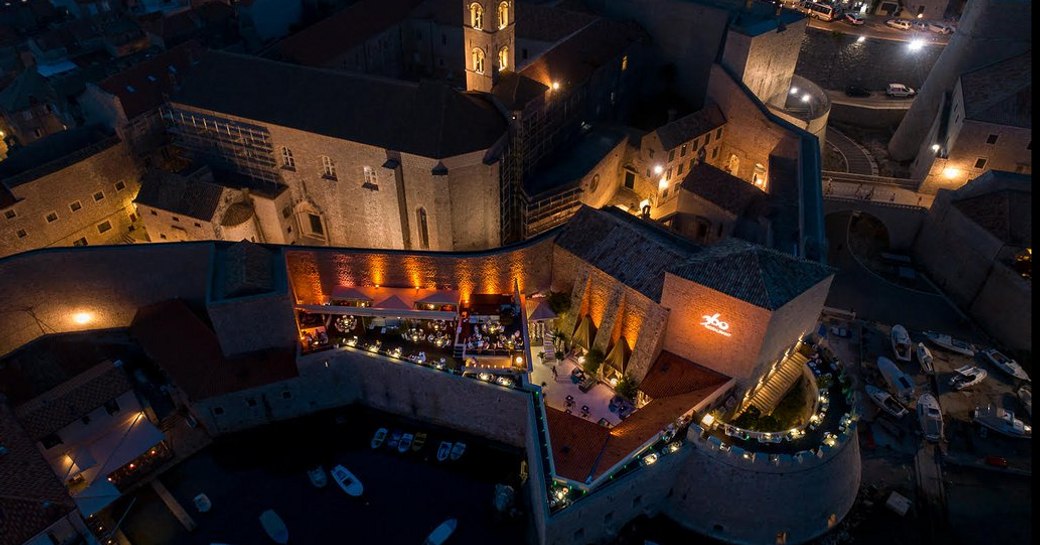 Views of Dubrovnik surround diners in Restaurant 360