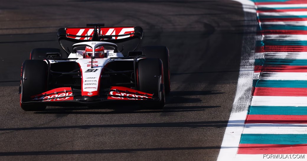 Pietro Fittipaldi out on track at the Yas Marina Circuit