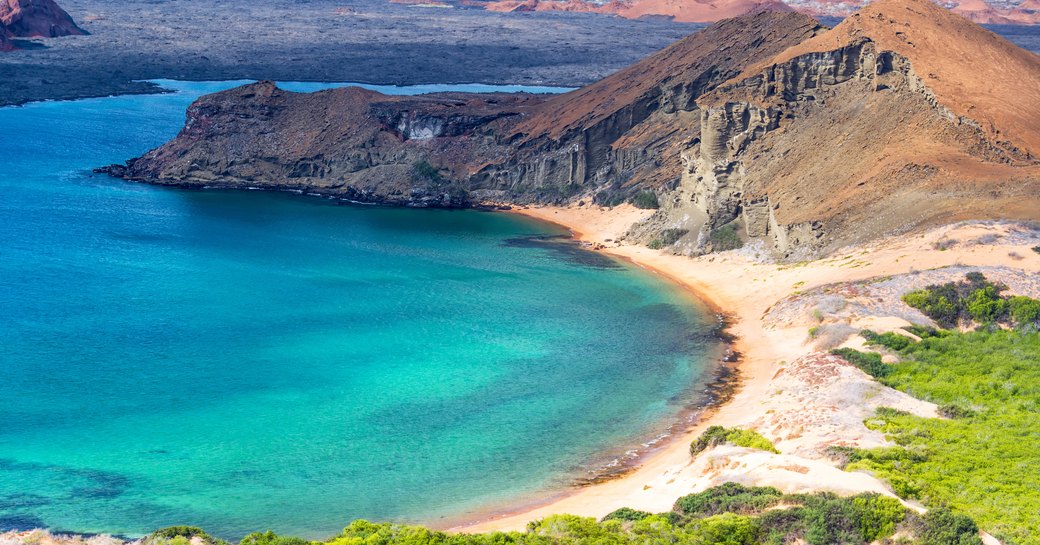 Beach on Bartolome Island in the Galapagos
