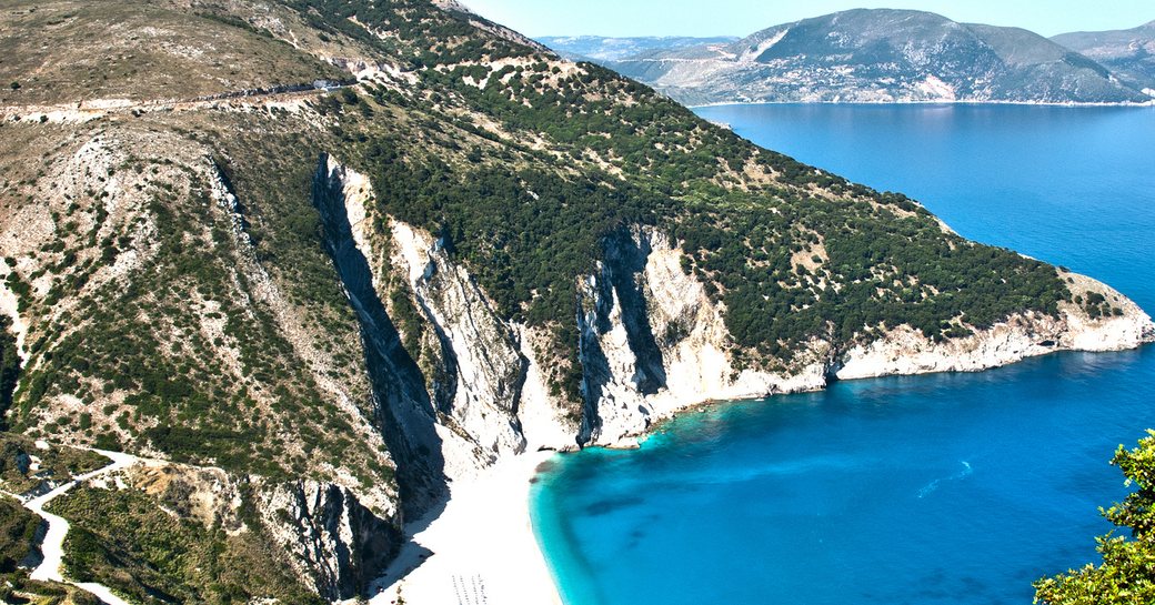 Idyllic secluded beach in Ionian Islands