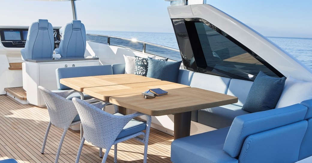 Sundeck of charter yacht HALLELUJAH