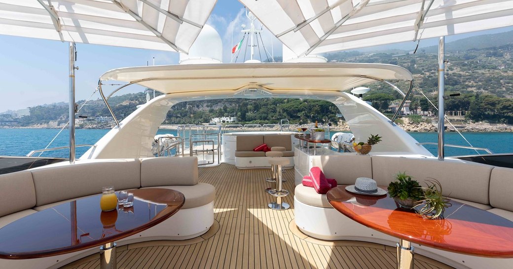 Sundeck on board charter yacht AHIDA 2