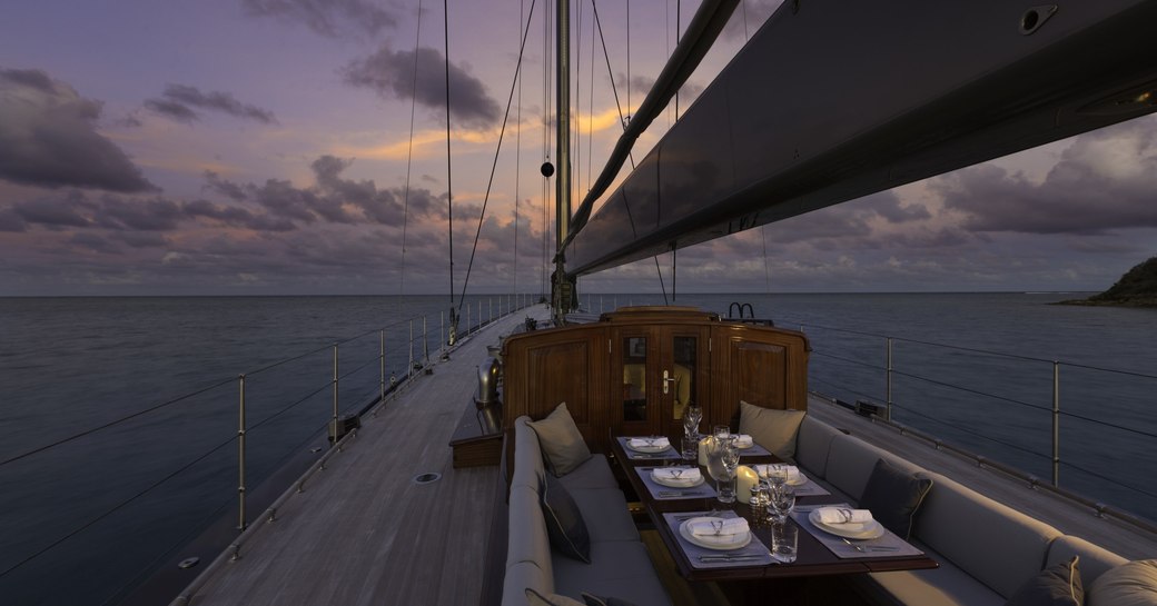 sailing yacht RAINBOW available for christmas or new year's charter in the Caribbean