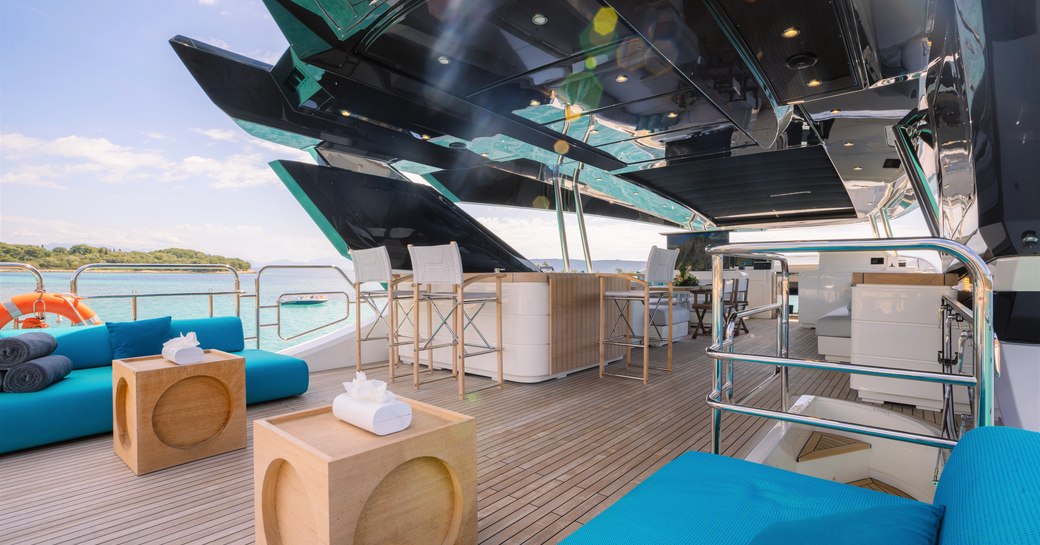 Sundeck on board charter yacht ROCCO