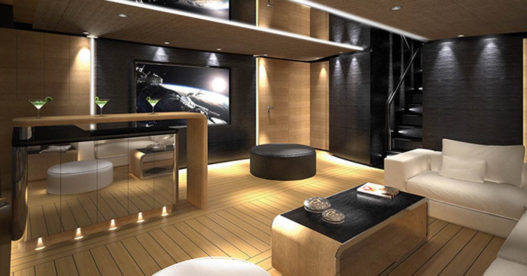 beach area on superyacht suerte