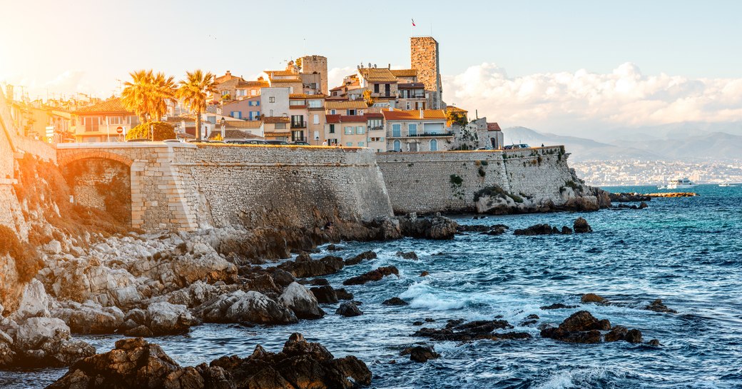 town on the sea in the french riviera