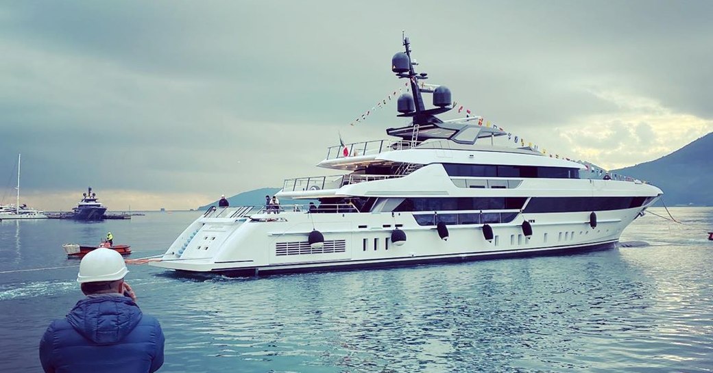 sanlorenzo superyacht lady lena during launch