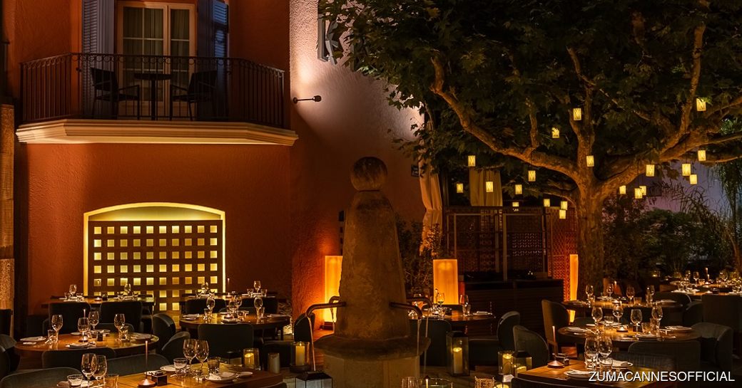Zuma Cannes outdoor dining area