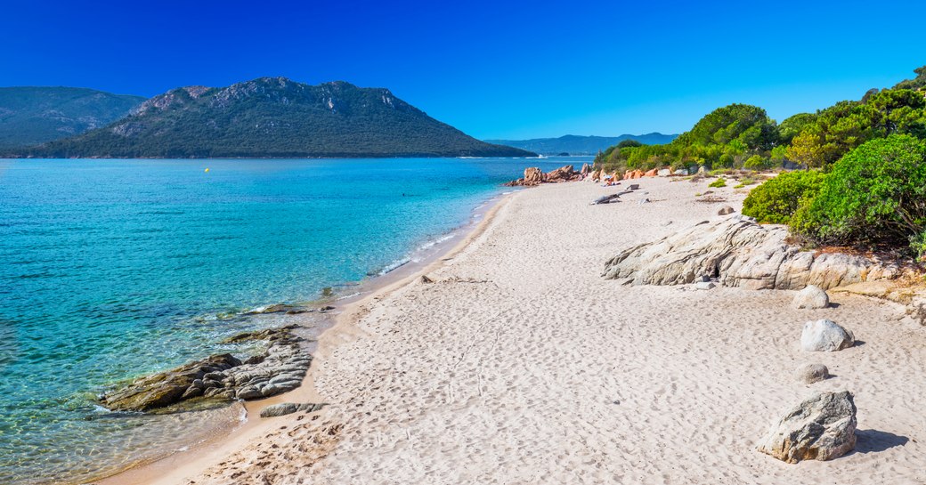 San Ciprianu white sandy beach in Corsica