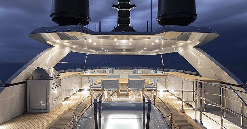 Sundeck onboard brand new luxury explorer yacht NURI