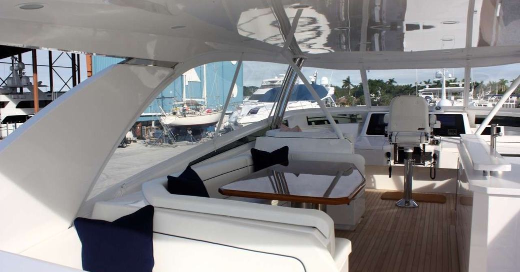 luxury fishing yacht marybelle fly deck