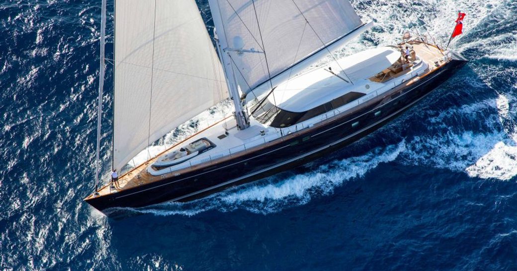 sailing yacht ‘State of Grace’ underway on a luxury yacht charter