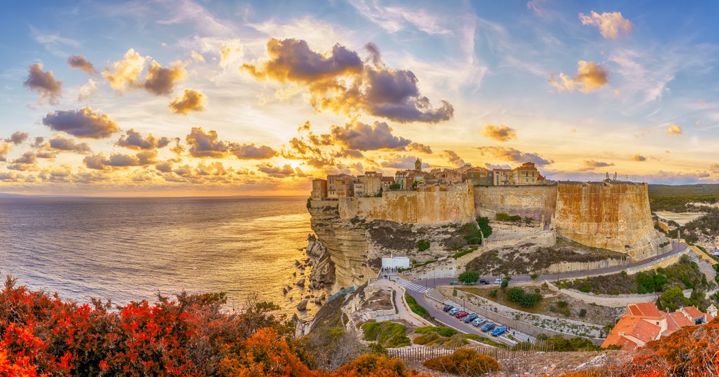 Bonifacio Old Town perched atop limestone cliffs