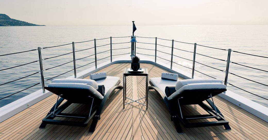 views and sun loungers for guests to enjoy onboard the luxury superyacht built by Benetti, 11/11