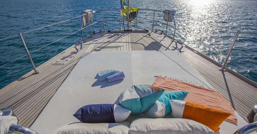 The sundeck foreward of luxury sailing yacht JUPITER