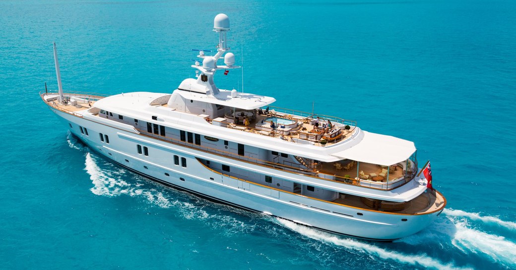 Luxury yacht KATHARINE profile shot 