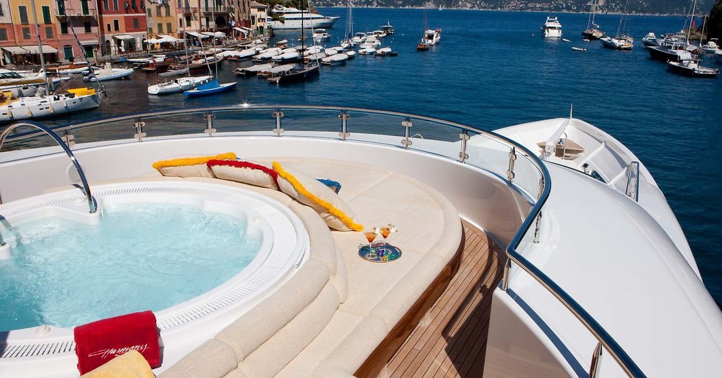 luxury yacht HARMONY deck jacuzzi