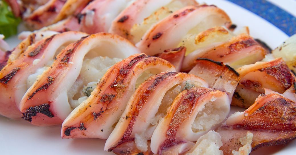 Large slices of Grilled Squid
