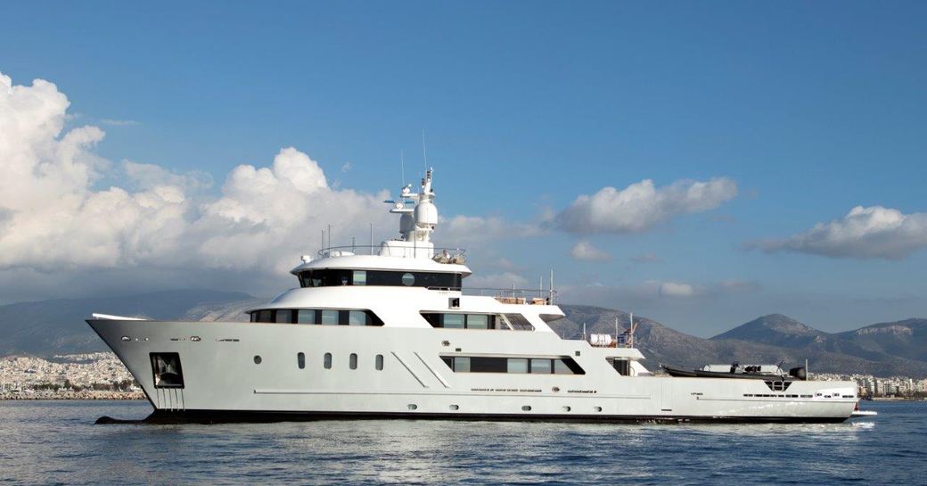 Charter yacht ASPIRE at anchor