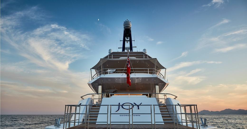 The aft deck of Feadship superyacht JOY