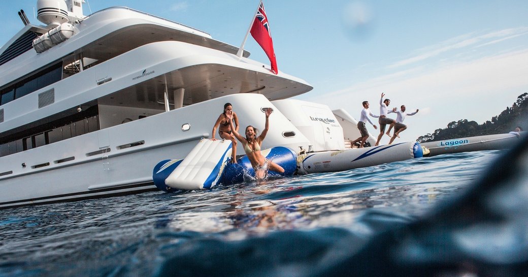 Inflatable toys, Turquoise yacht