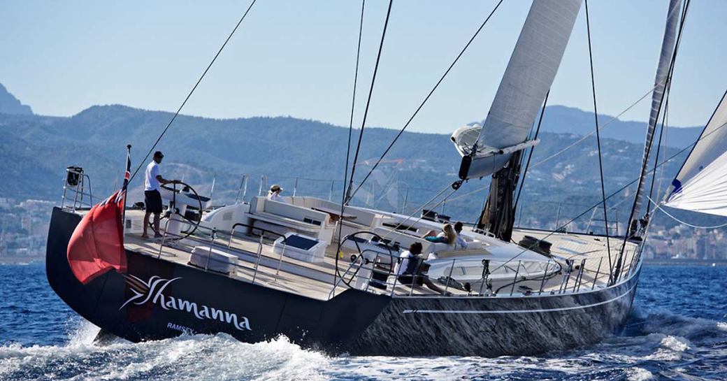sailing yacht SHAMANNA cruising on charter before heading to the Monaco Yacht Show 2016