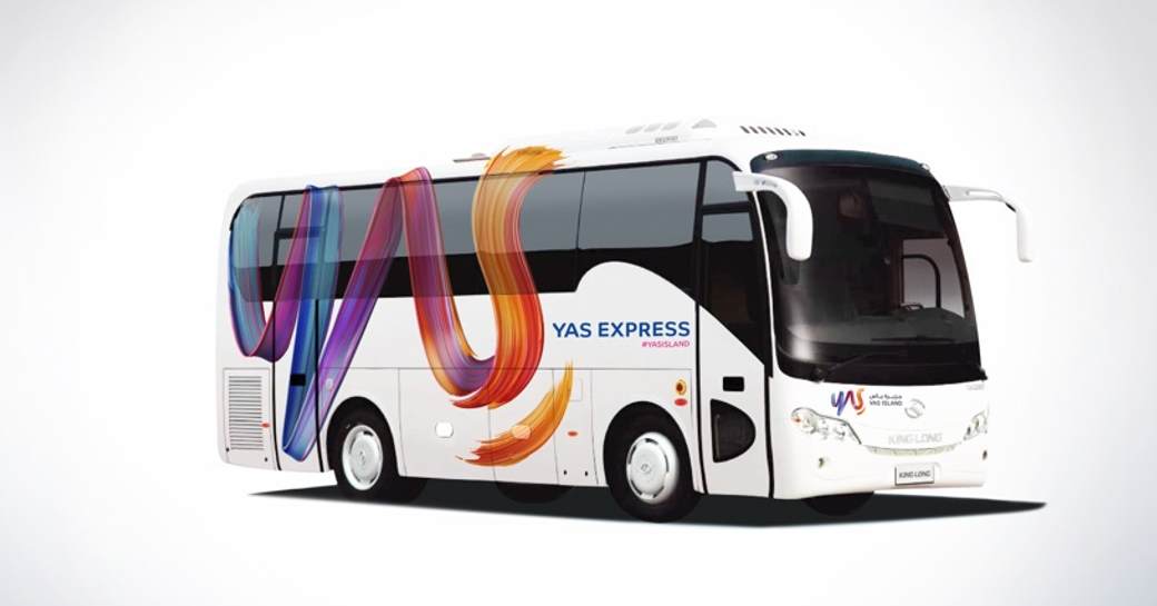 white coach part of the Yas Express fleet