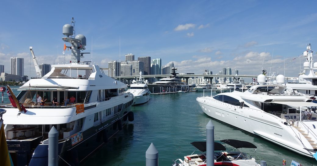 boats at miami yacht show 2019