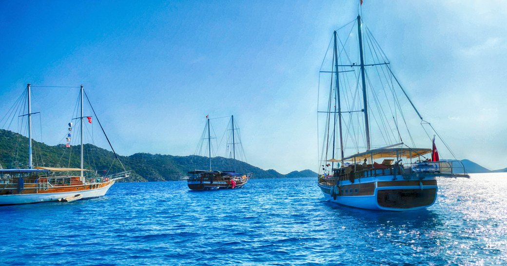Turkish Gulets blue water cruising  