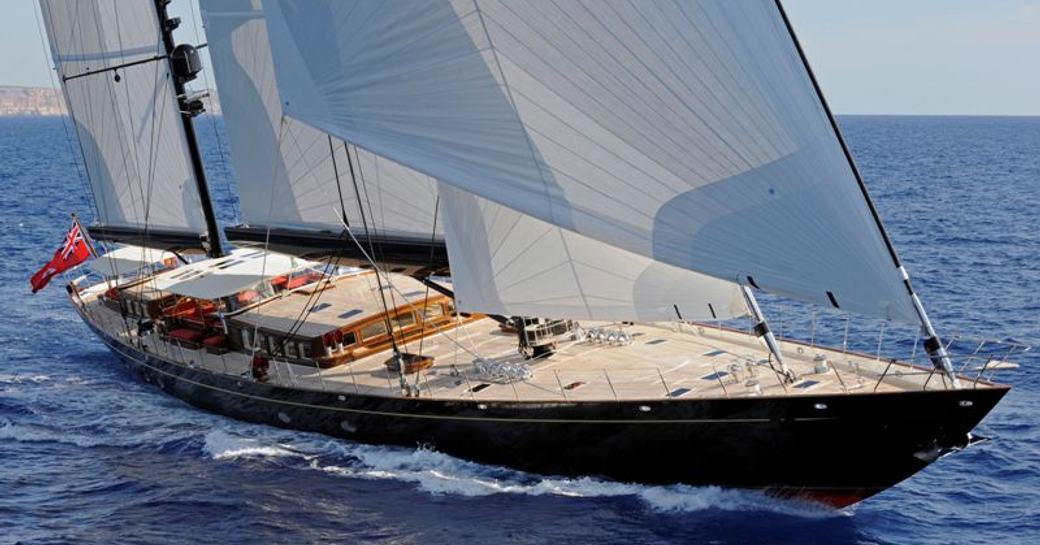 Luxury sailing yacht MARIE running shot