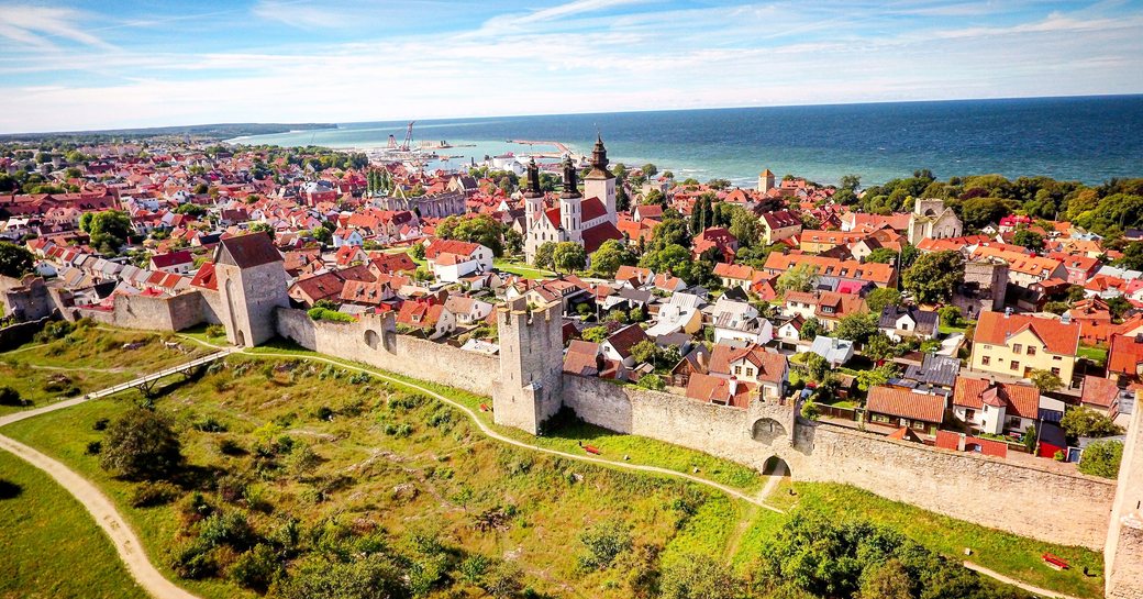Glorious medieval town of Visby on the island of Gotland, Sweden