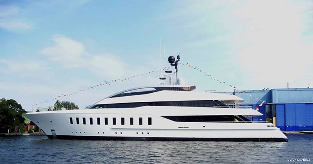 side-view of new feadship superyacht HALO